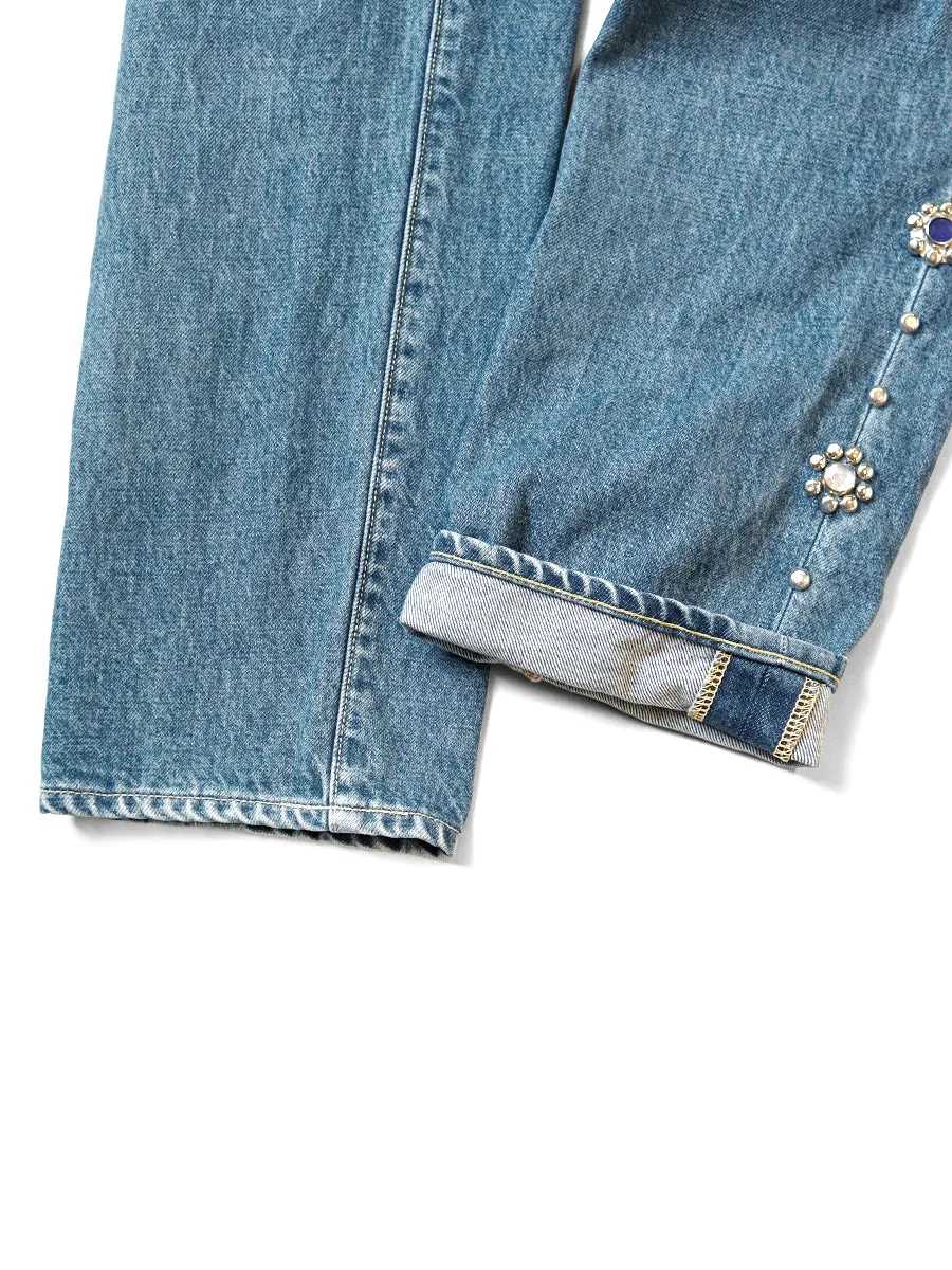 Kapital 14oz Denim 5p MONKEY CISCO (STUDS) - PRO Indigo