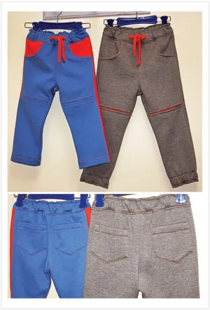 Kids fleece pants PDF sewing pattern ROSCOE PANTS boys & girls sizes 2 to 12 years.