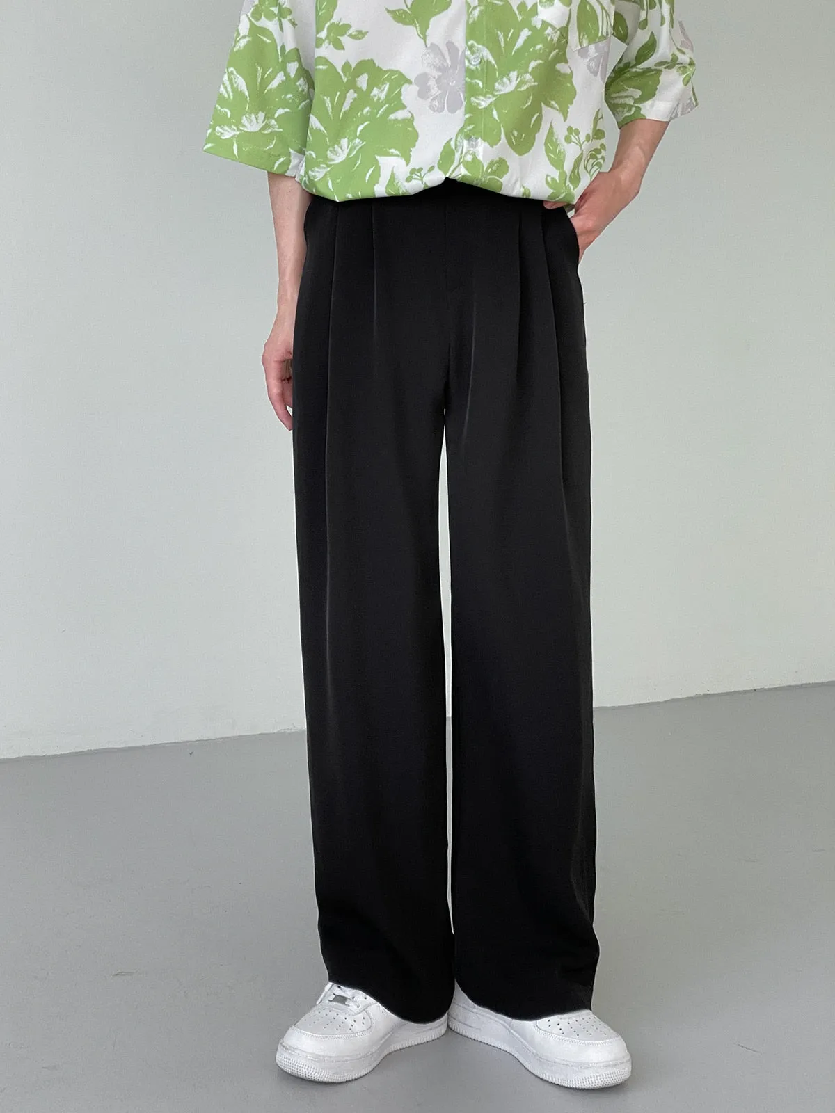 [Korean Style] 3 Colors Ice Silk Casual Wide Pants