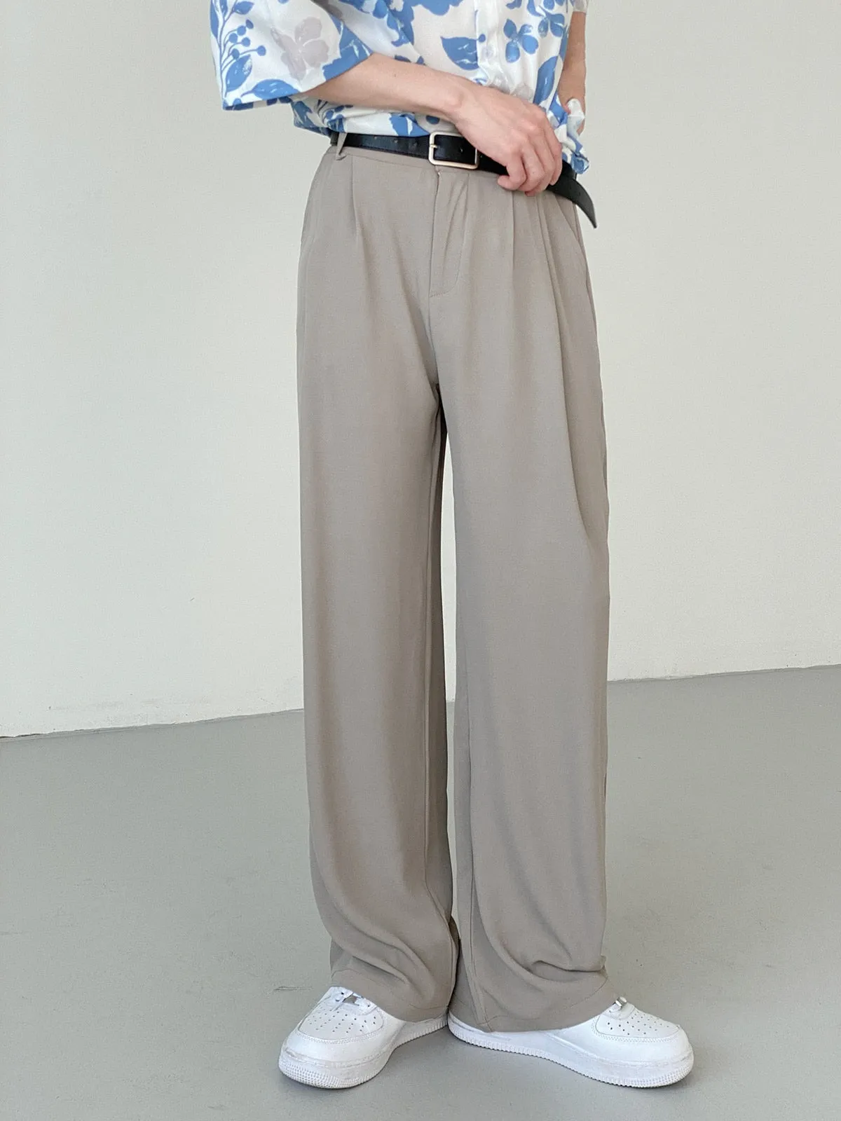 [Korean Style] 3 Colors Ice Silk Casual Wide Pants