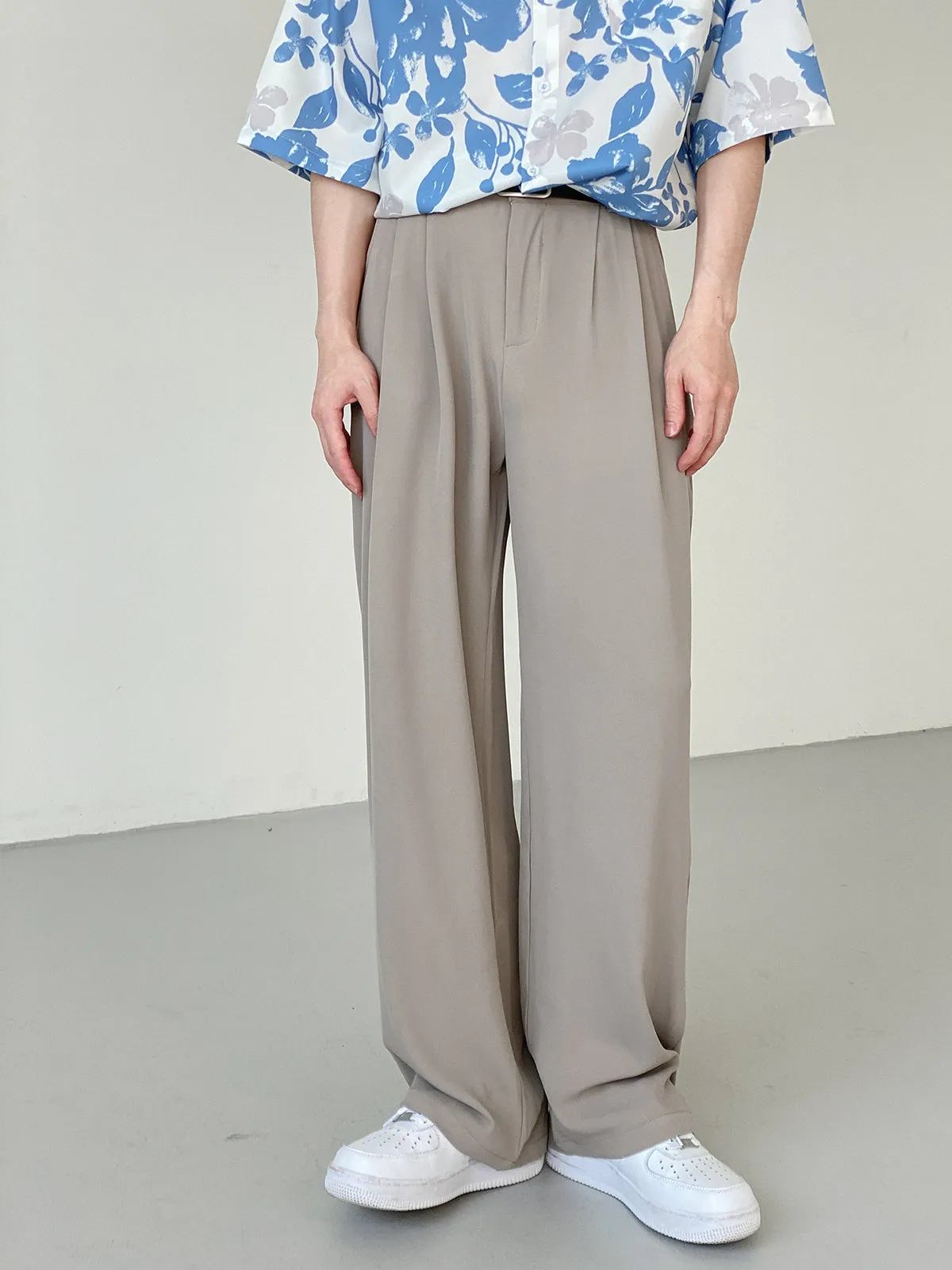 [Korean Style] 3 Colors Ice Silk Casual Wide Pants