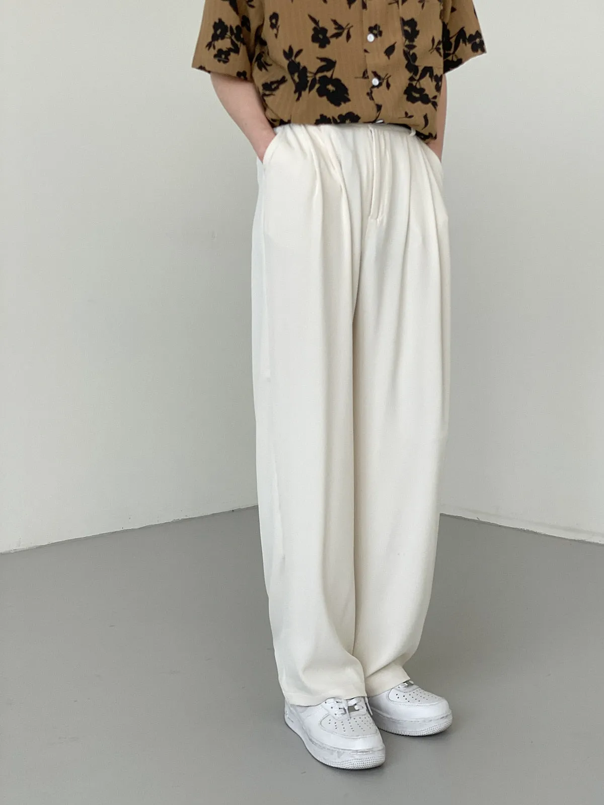 [Korean Style] 3 Colors Ice Silk Casual Wide Pants