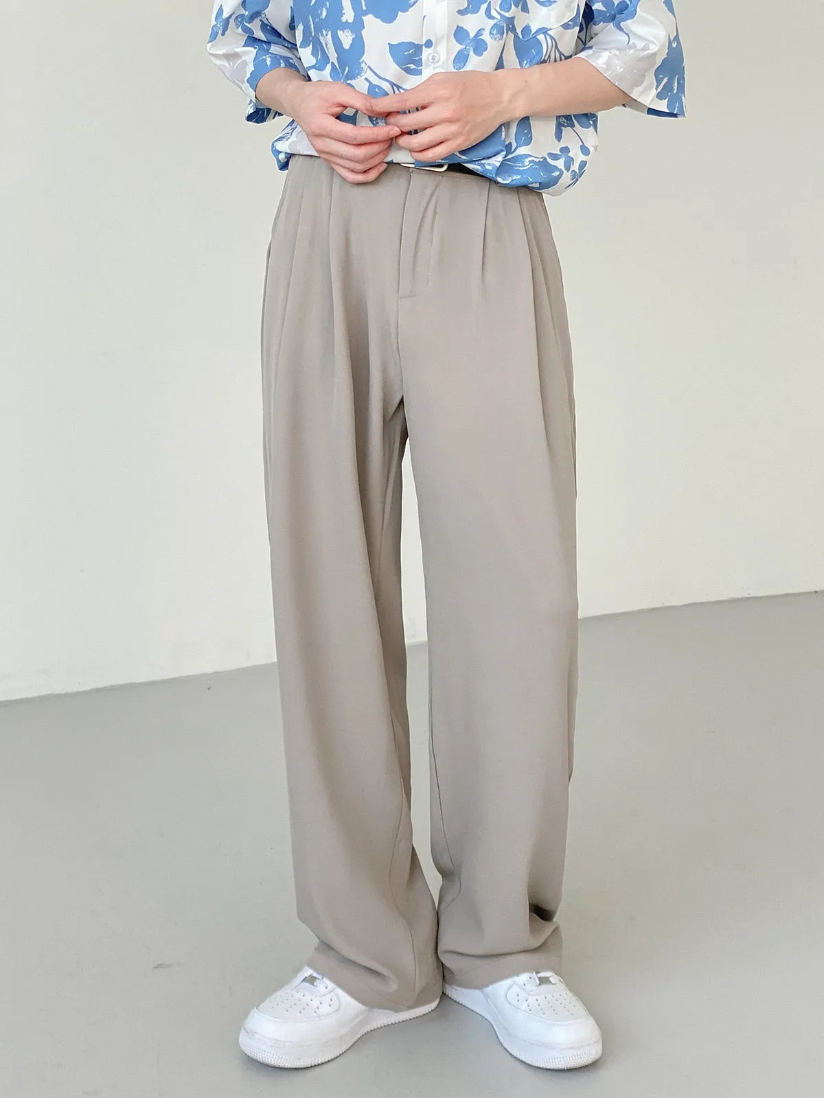 [Korean Style] 3 Colors Ice Silk Casual Wide Pants