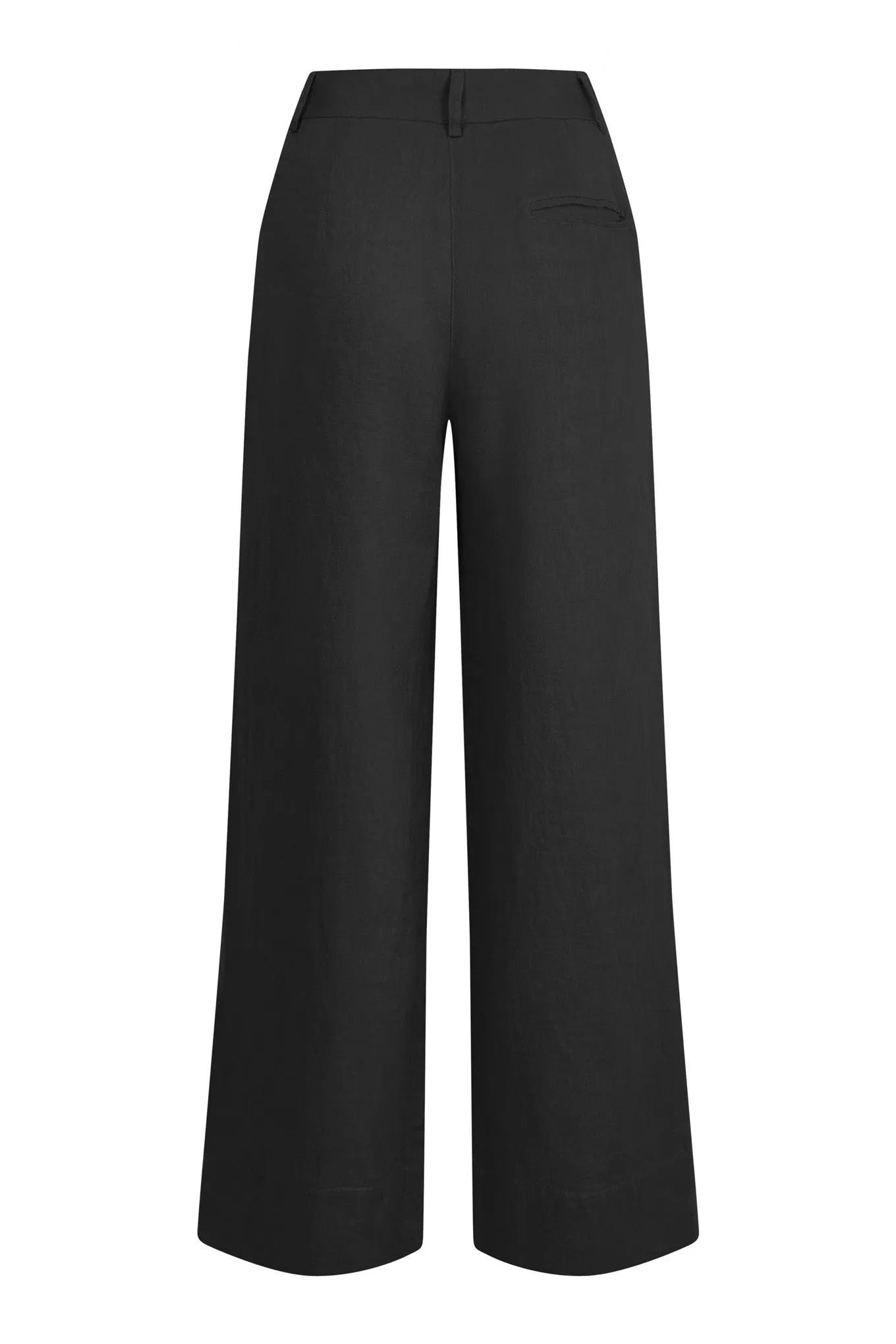 LION Organic Linen Trousers - Black