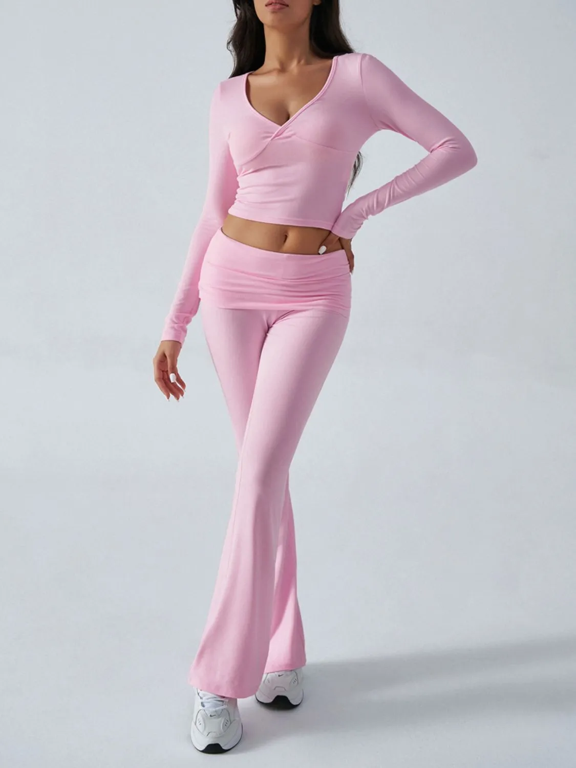 Long Sleeve Top and Pants Activewear Set