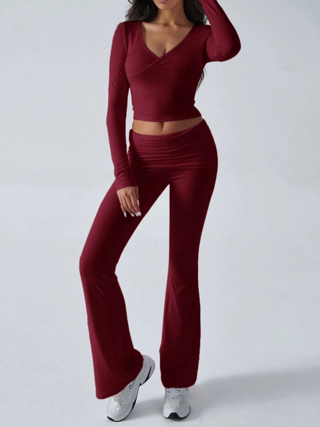 Long Sleeve Top and Pants Activewear Set