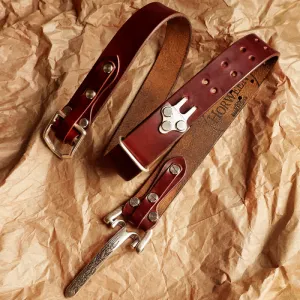 Men's Adventure Western Cavalry Leather Belt