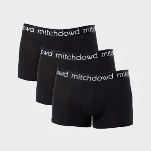 Men's Bamboo Trunk 3 Pack - Black