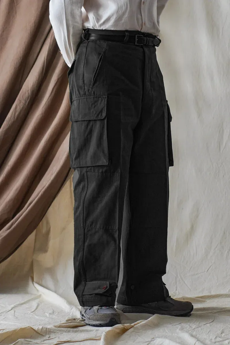 Men's Herringbone Twill Pants - French Army Style Vintage Work Pants