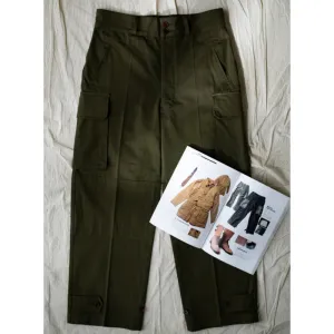 Men's Herringbone Twill Pants - French Army Style Vintage Work Pants