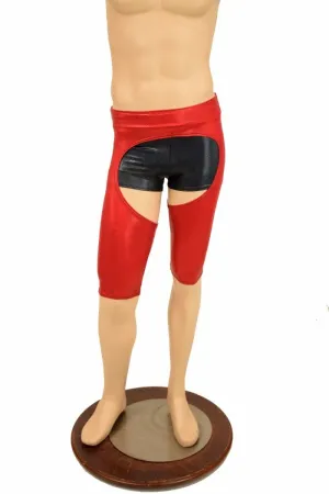 Mens "Sahara" Shorts Chaps in Red Sparkly