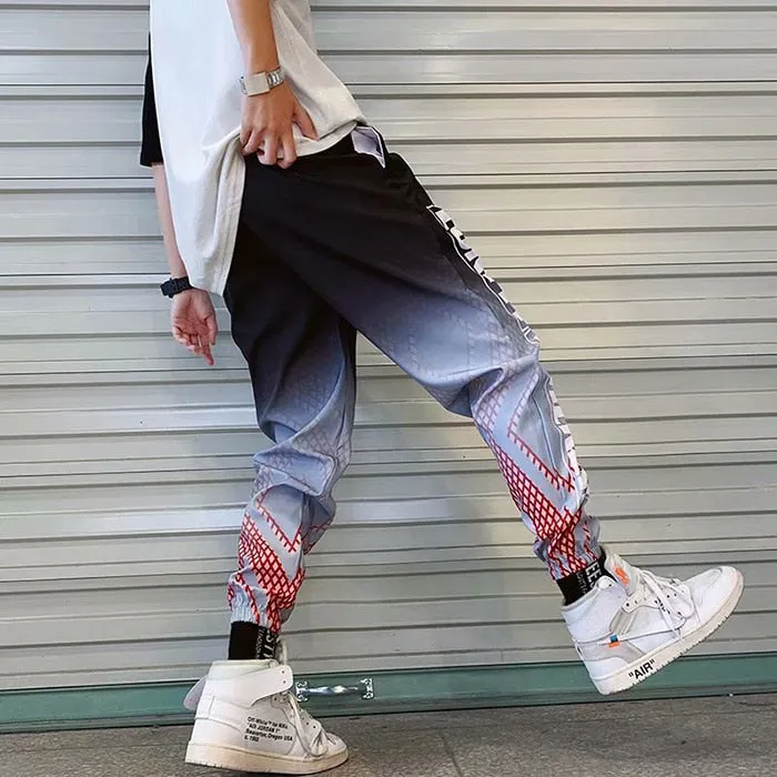 Men's Streetwear Hip hop Joggers Pants Loose Harem Pants Ankle Length Trousers Sport Casual Letter Print Sweatpants