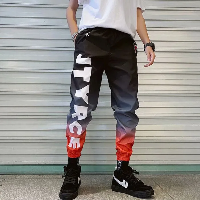 Men's Streetwear Hip hop Joggers Pants Loose Harem Pants Ankle Length Trousers Sport Casual Letter Print Sweatpants