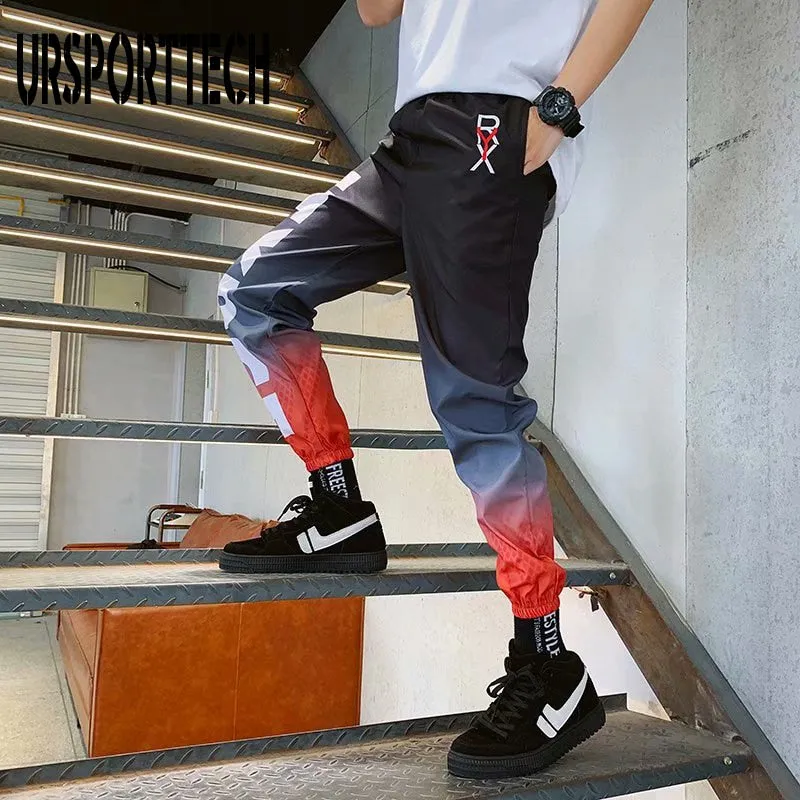 Men's Streetwear Hip hop Joggers Pants Loose Harem Pants Ankle Length Trousers Sport Casual Letter Print Sweatpants