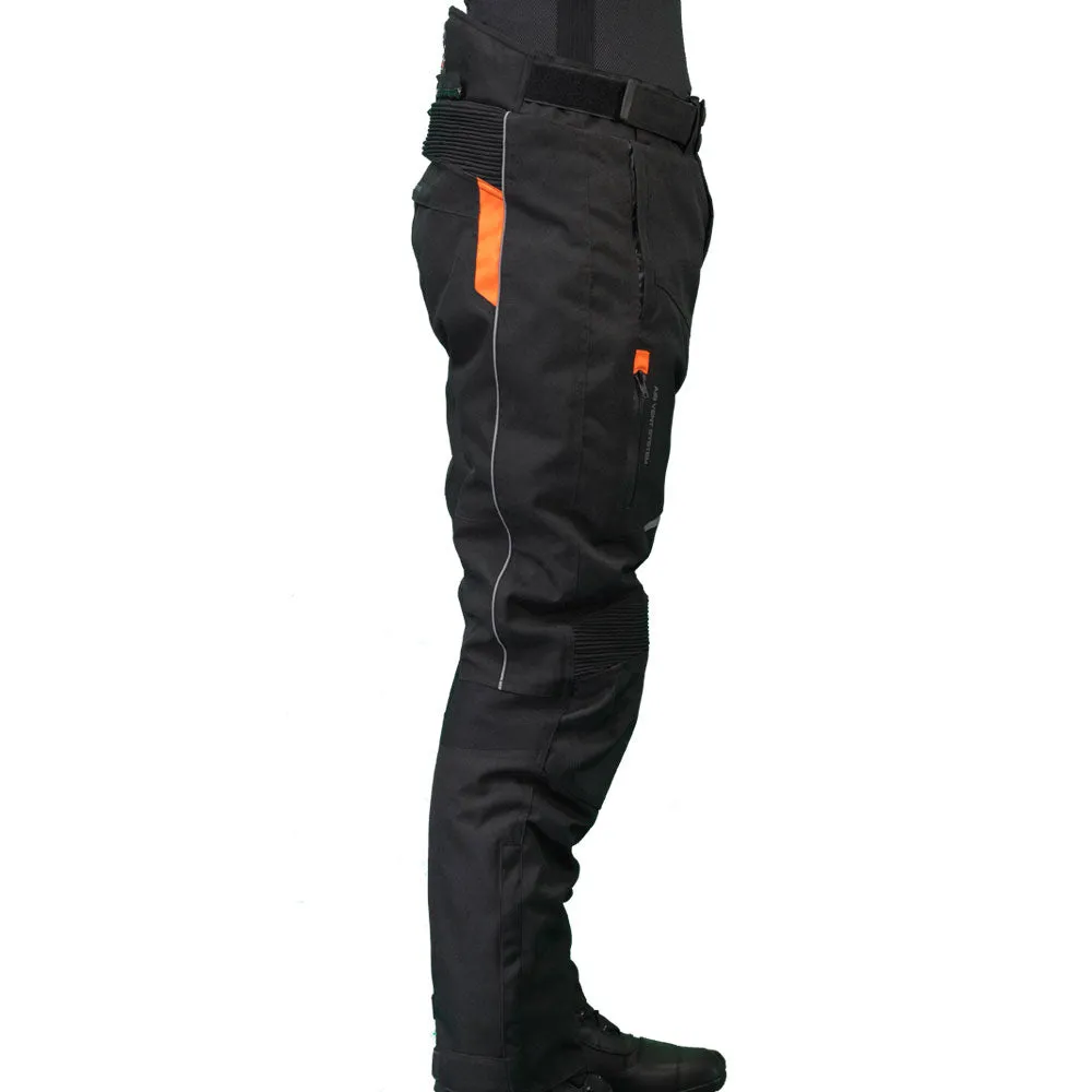 Motorradhose Touring black orange