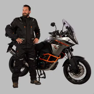 Motorradhose Touring black orange