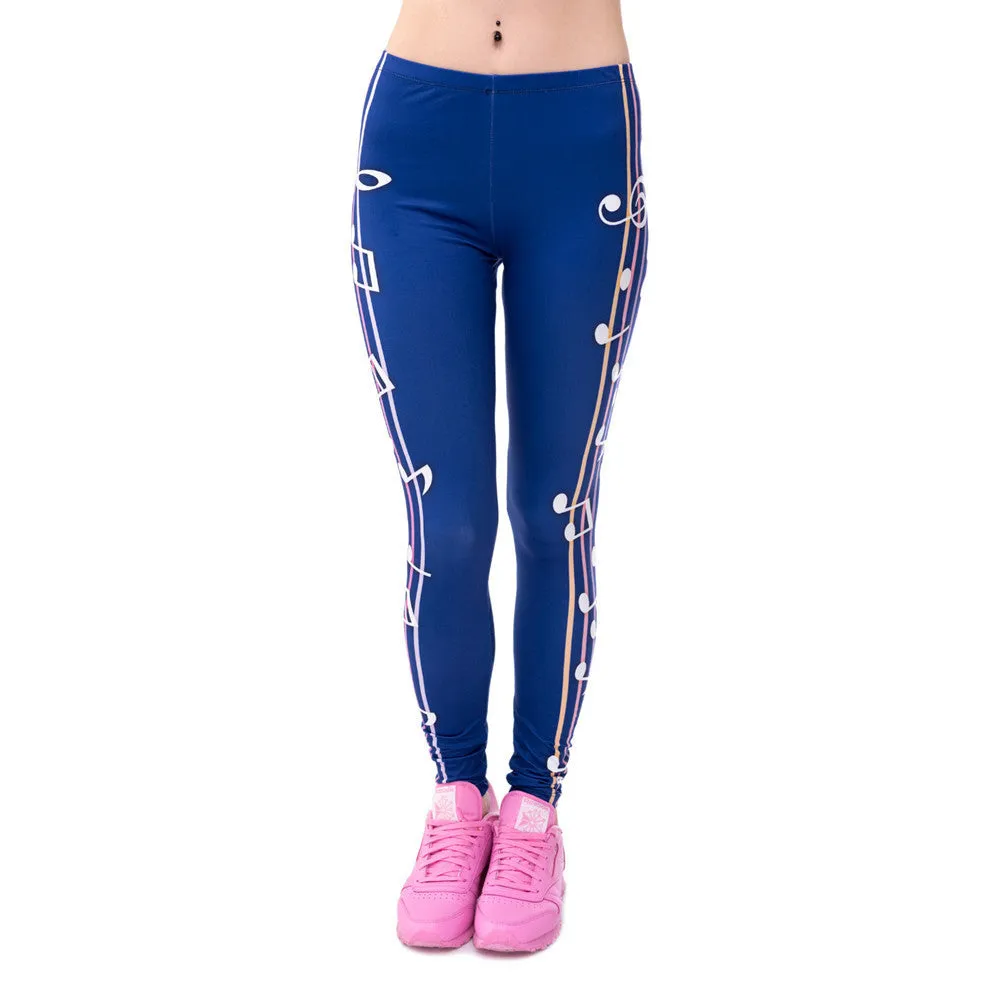 Music style fashion leggings pants