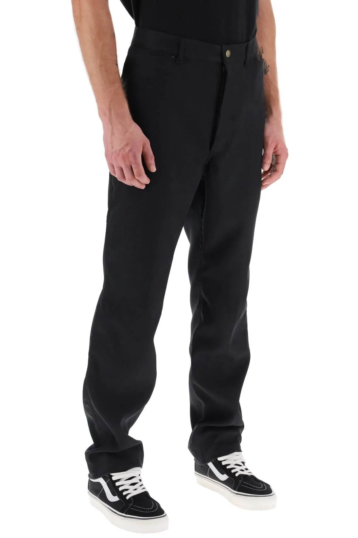 Needles logo embroidered straight pants