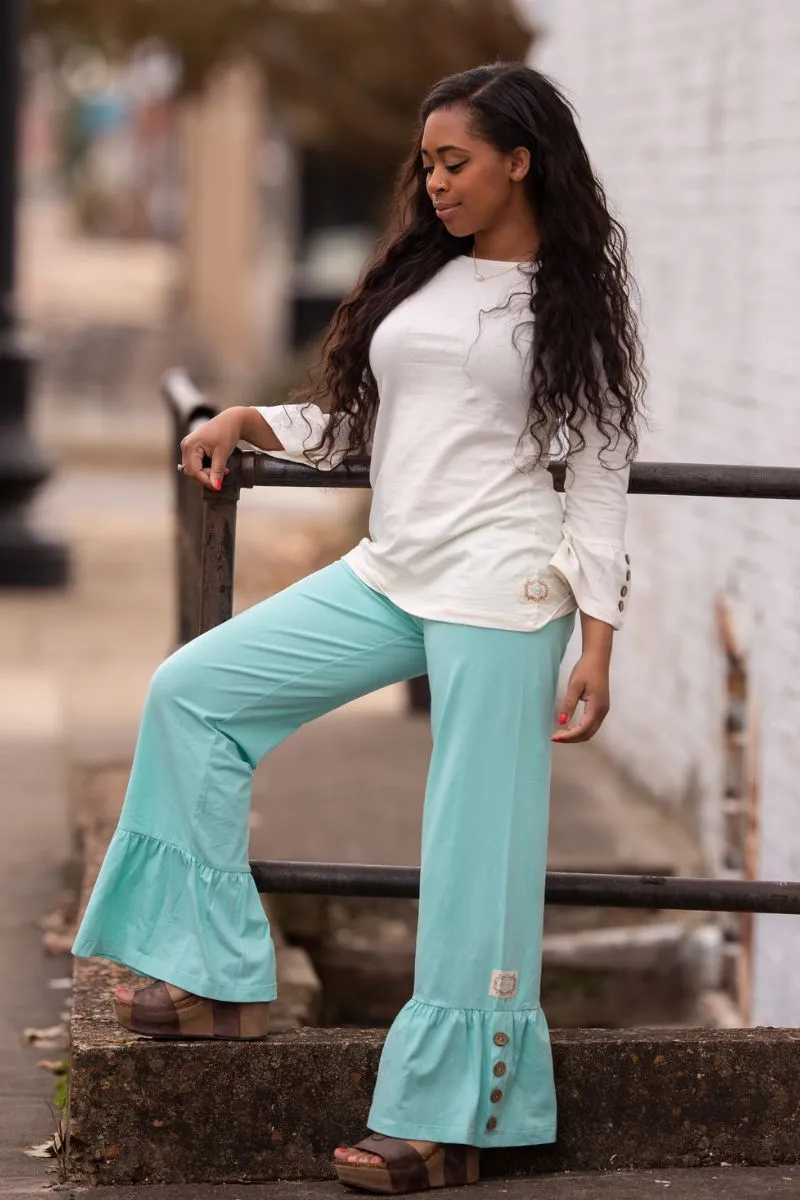 {NEW SIZING} Swanky Lady Vintage Single Ruffle Pants