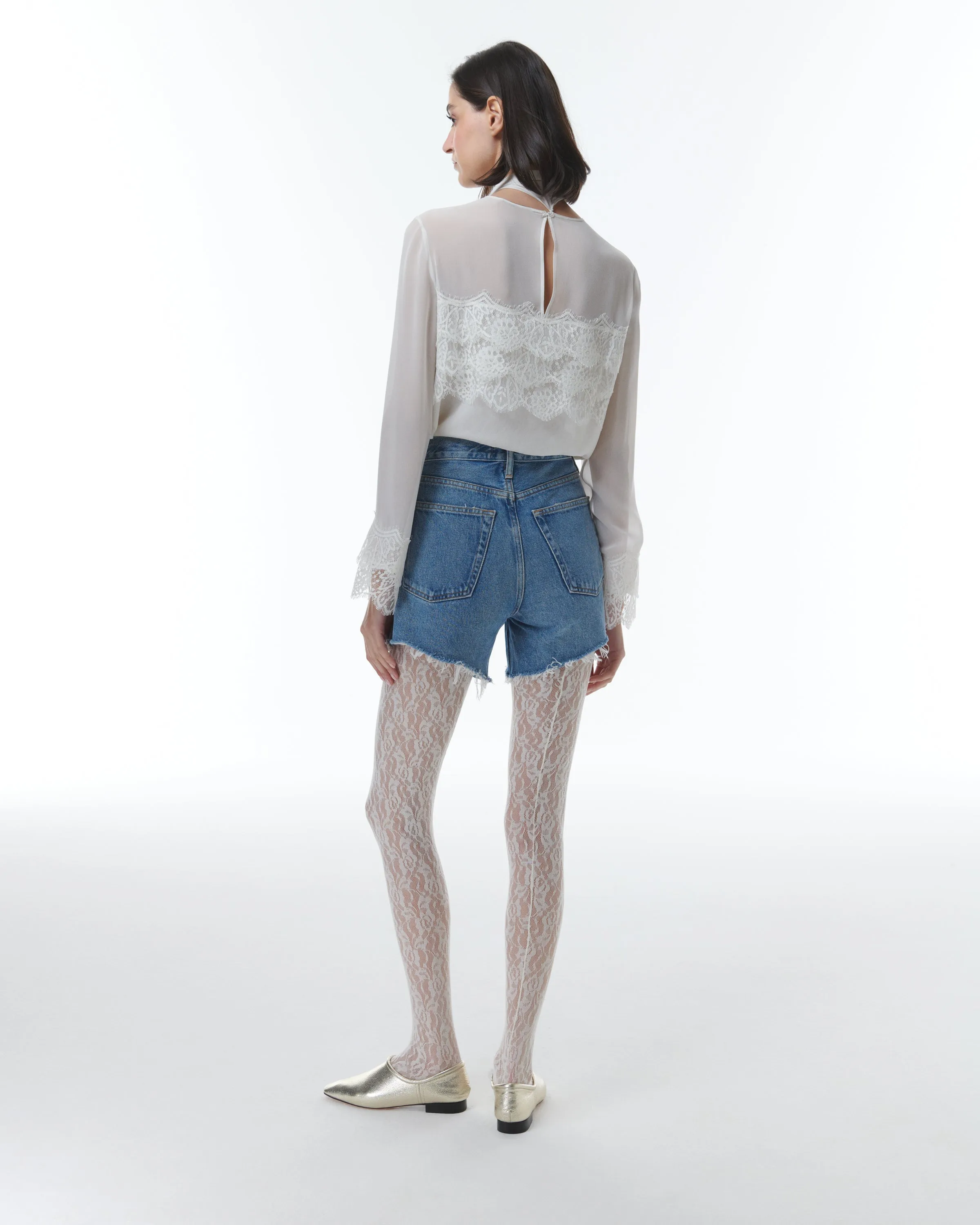 Nyx High-Waist Denim Shorts