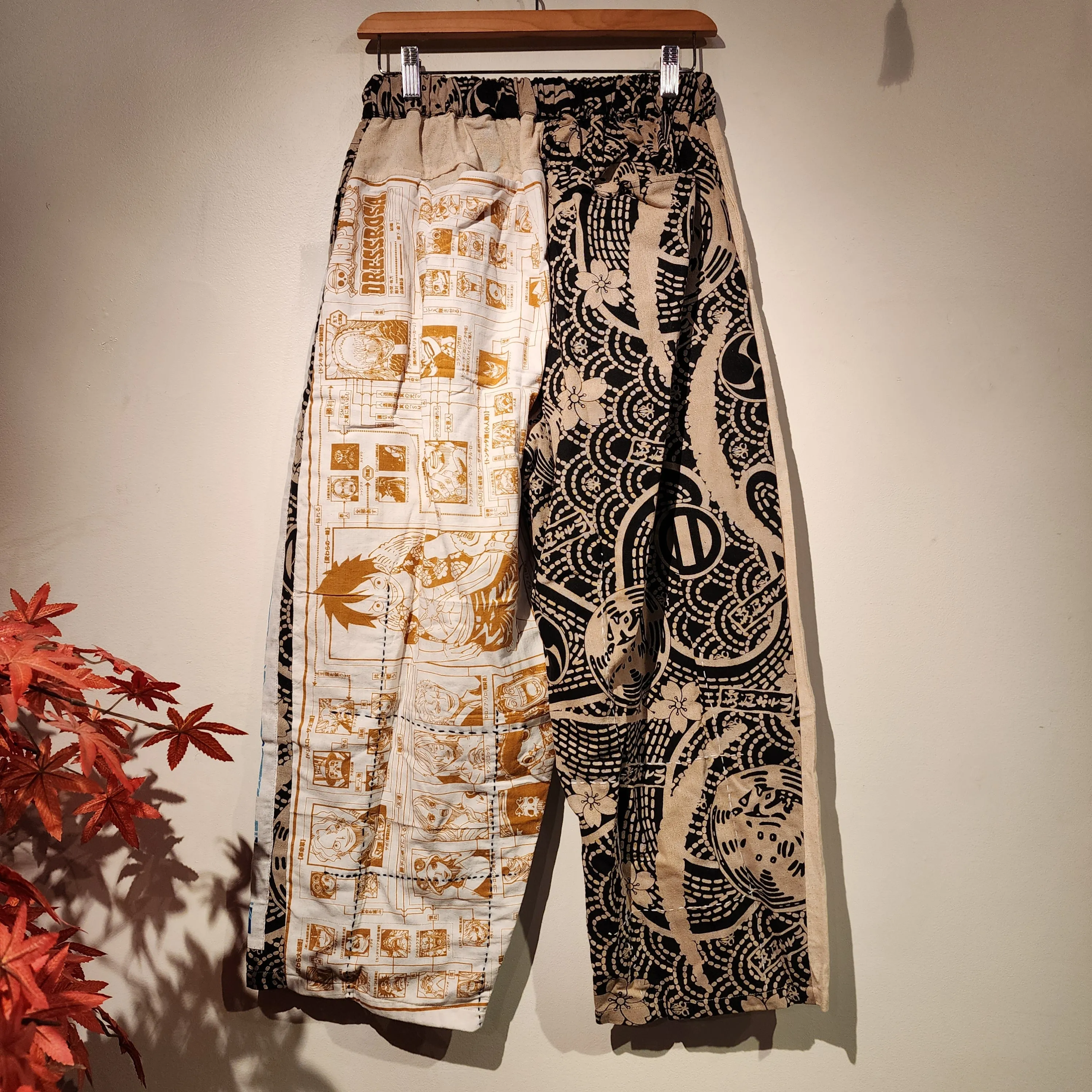 One Piece in Miyagi Ace & Luffy Dressrosa Patchwork Pants