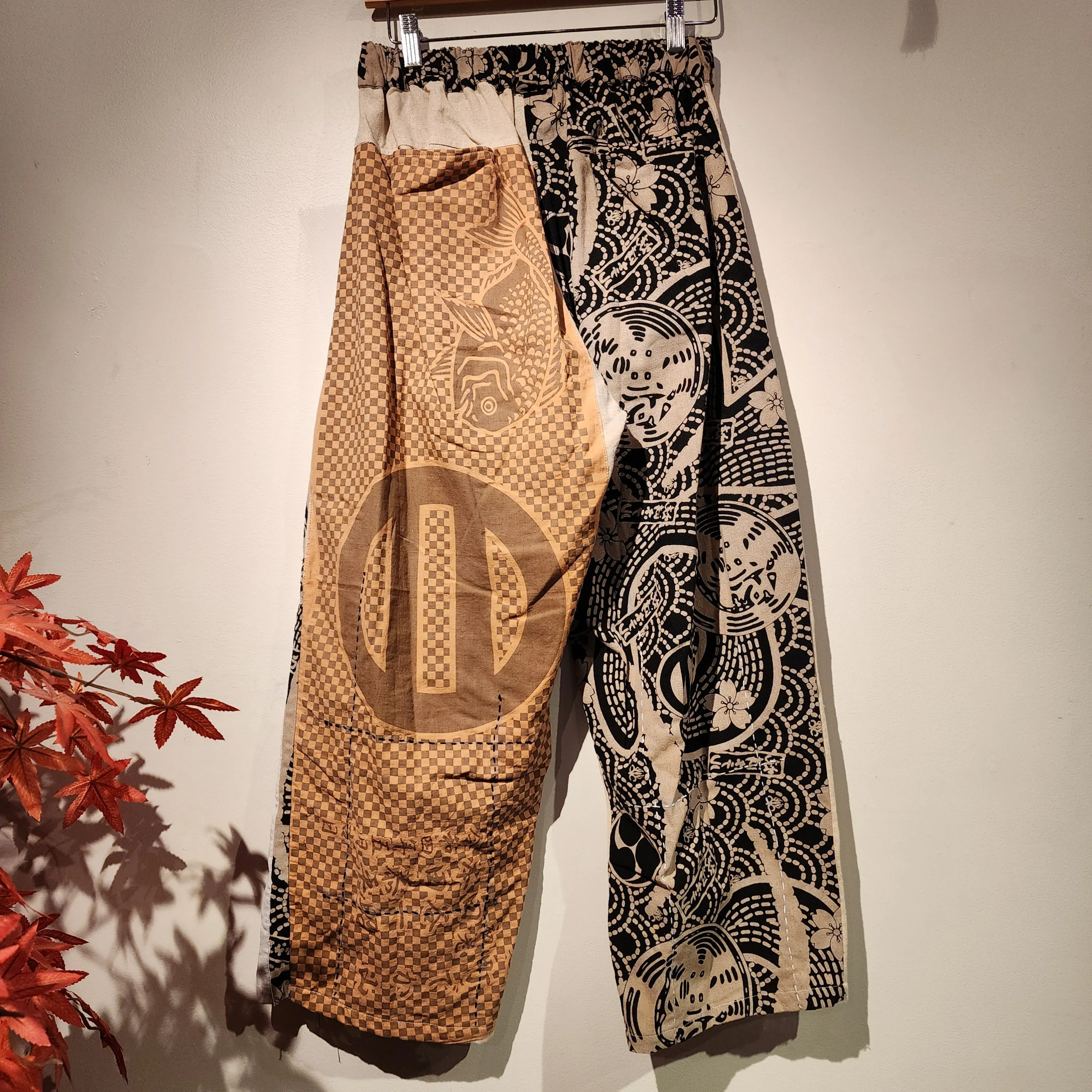 One Piece Wano Yamato & Kaidou Kakishibu Persimmon Dyed Patchwork Pants