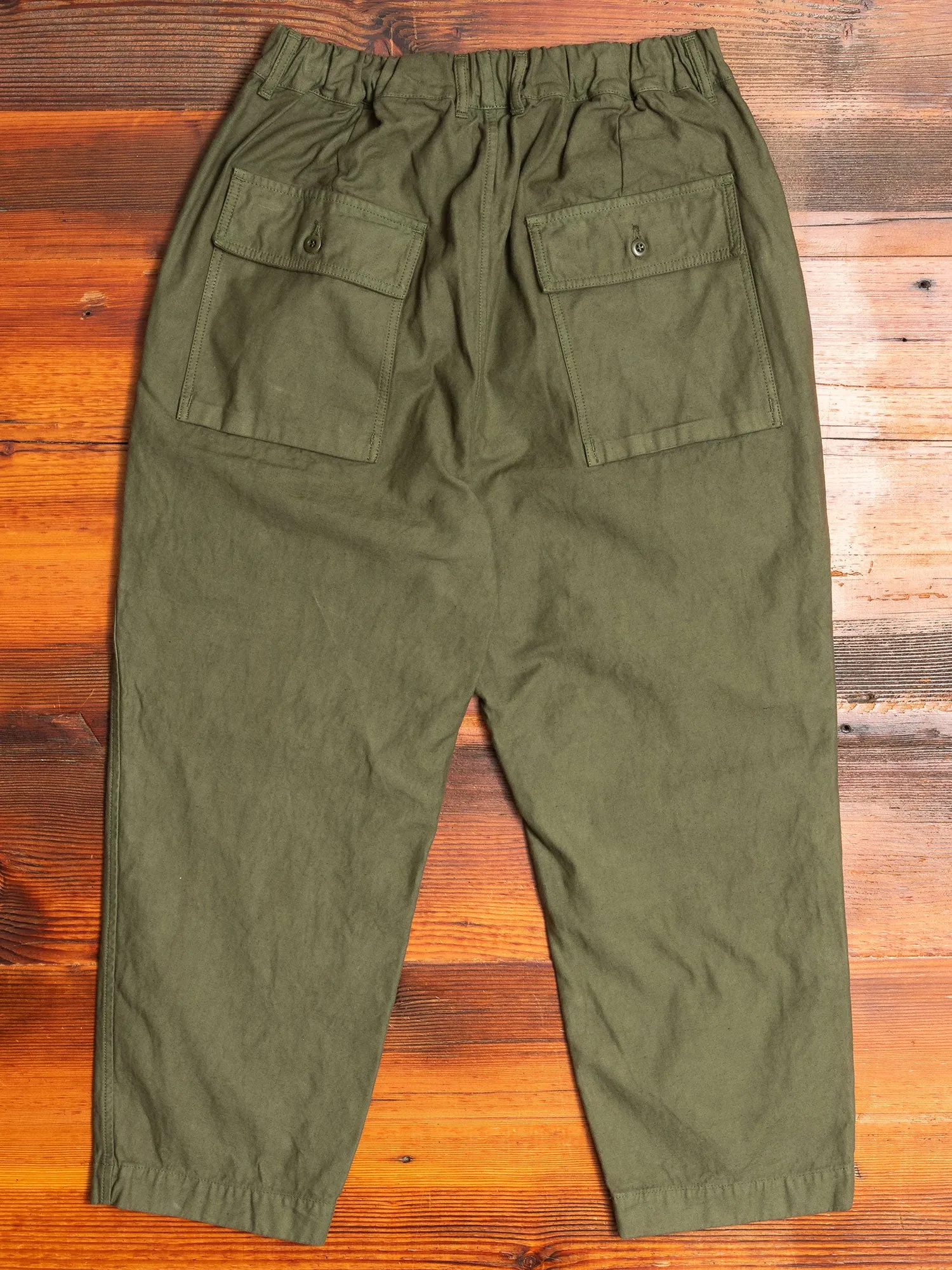 One-Tuck Wide Pants in Olive