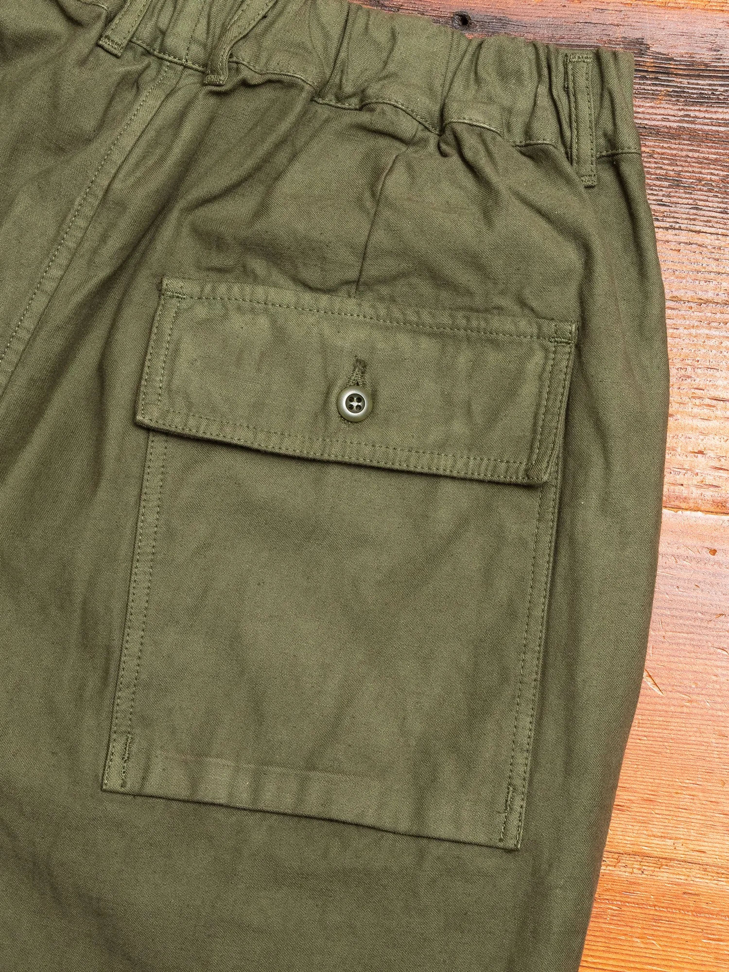 One-Tuck Wide Pants in Olive