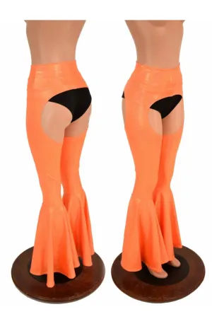 Orange Bell Bottom Flare Chaps