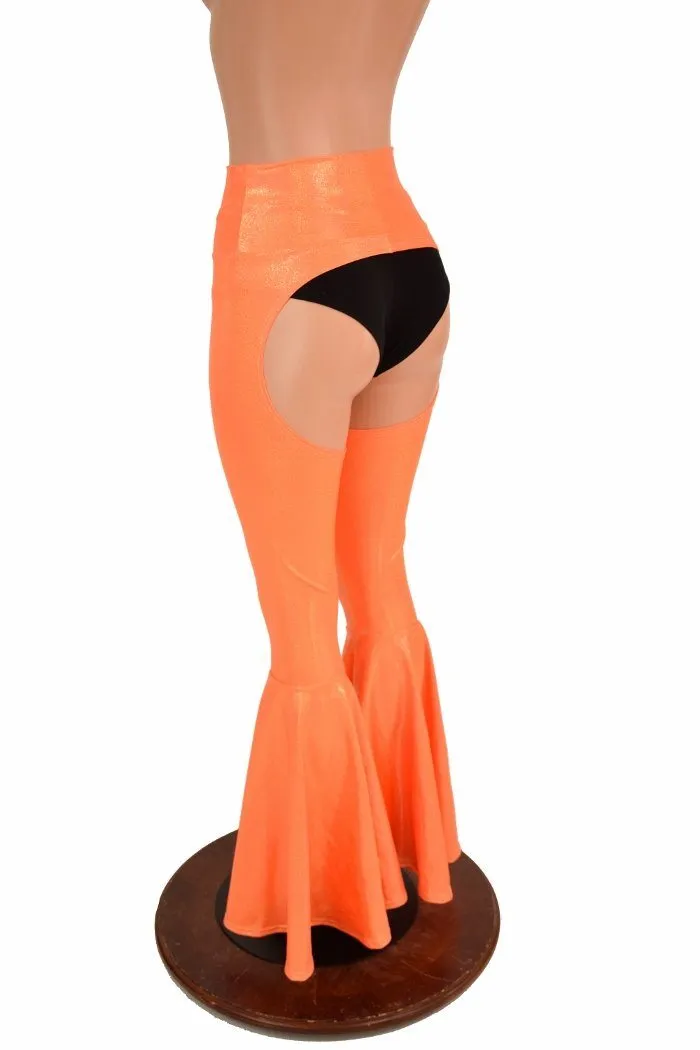 Orange Bell Bottom Flare Chaps