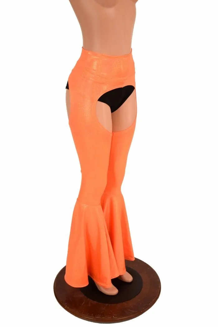 Orange Bell Bottom Flare Chaps