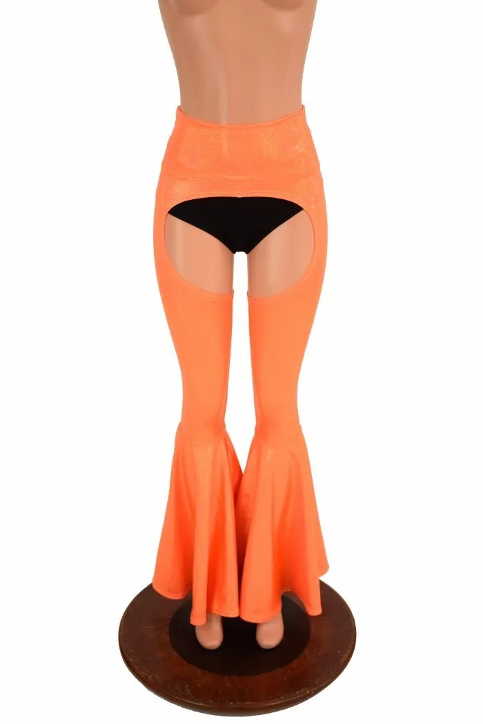 Orange Bell Bottom Flare Chaps