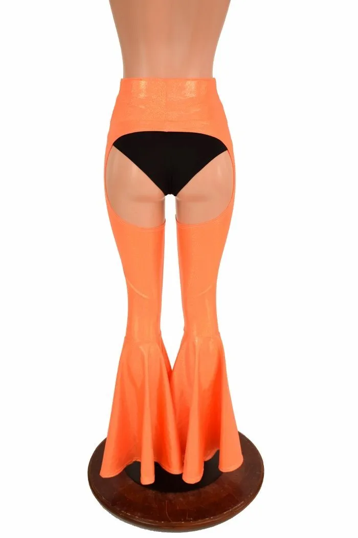 Orange Bell Bottom Flare Chaps