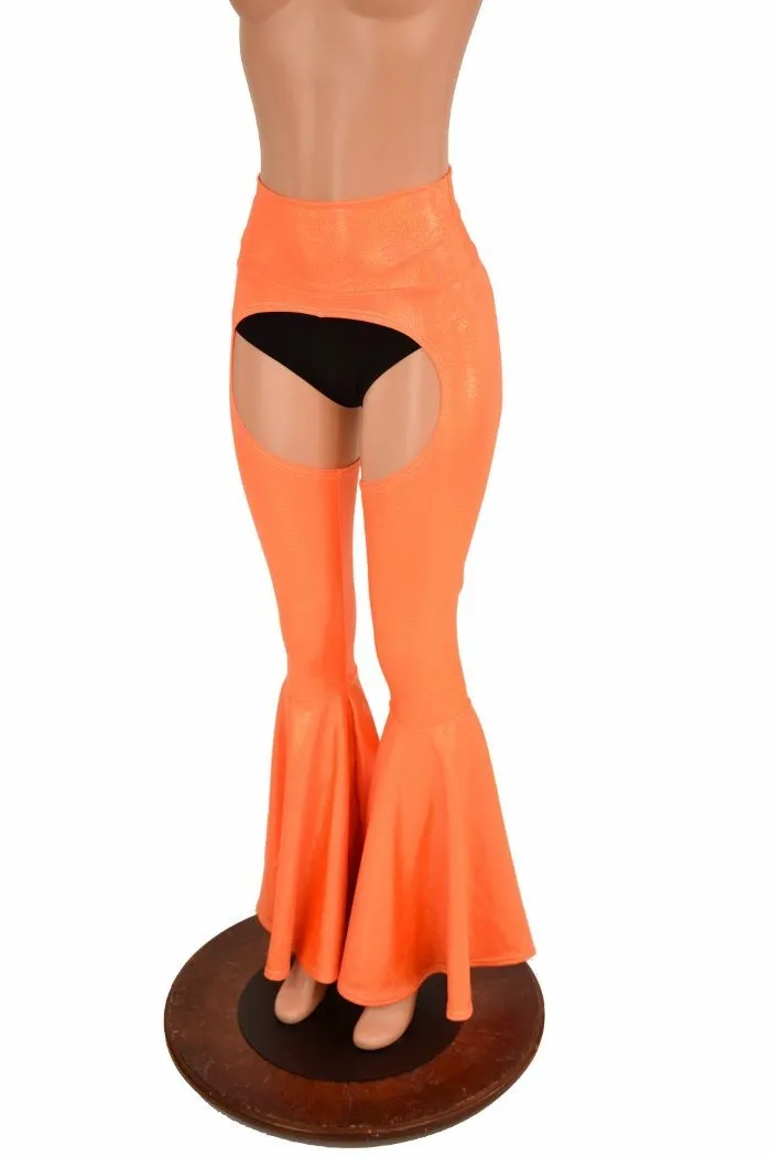 Orange Bell Bottom Flare Chaps