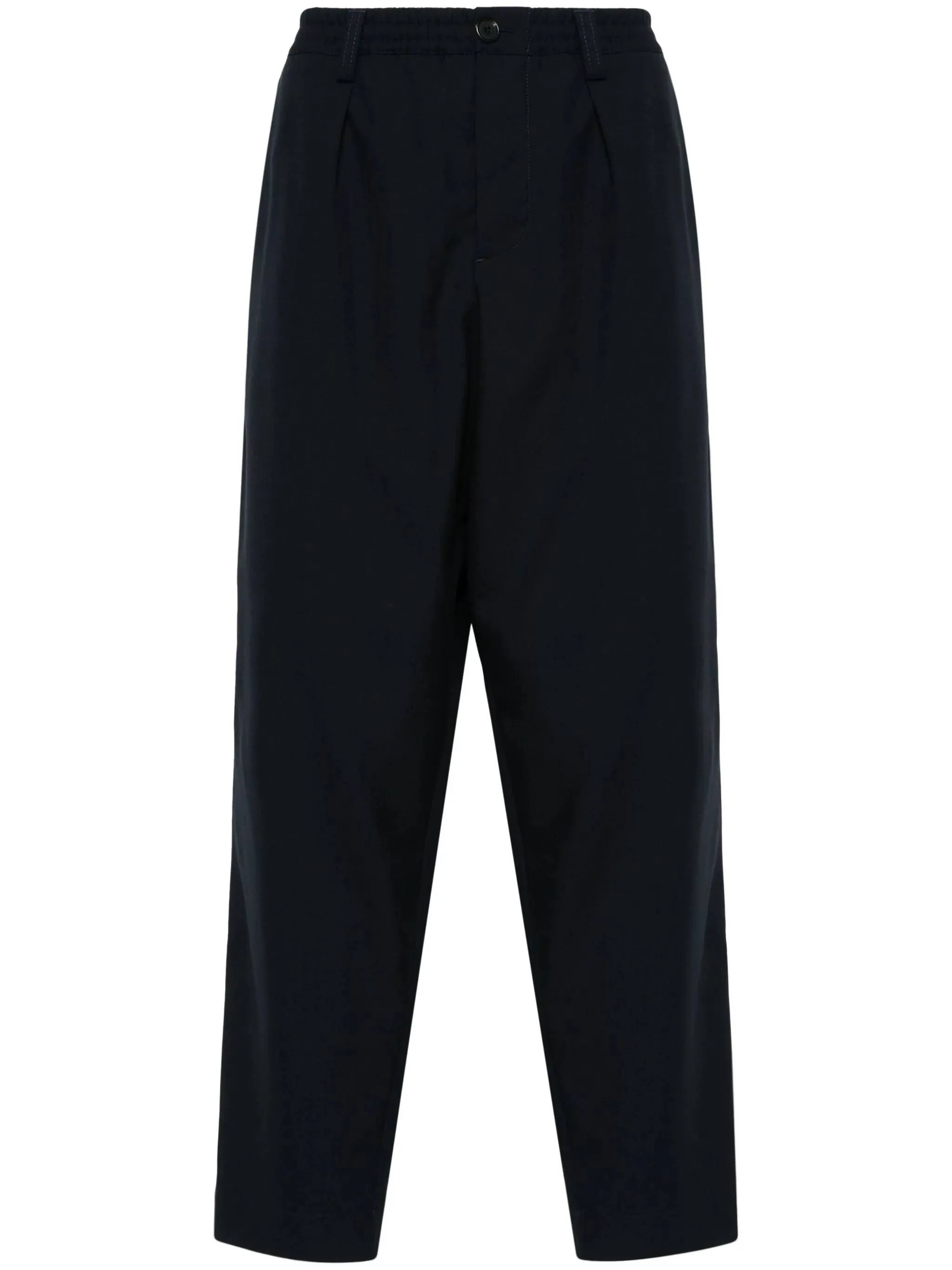 pleat-detail tapered trousers