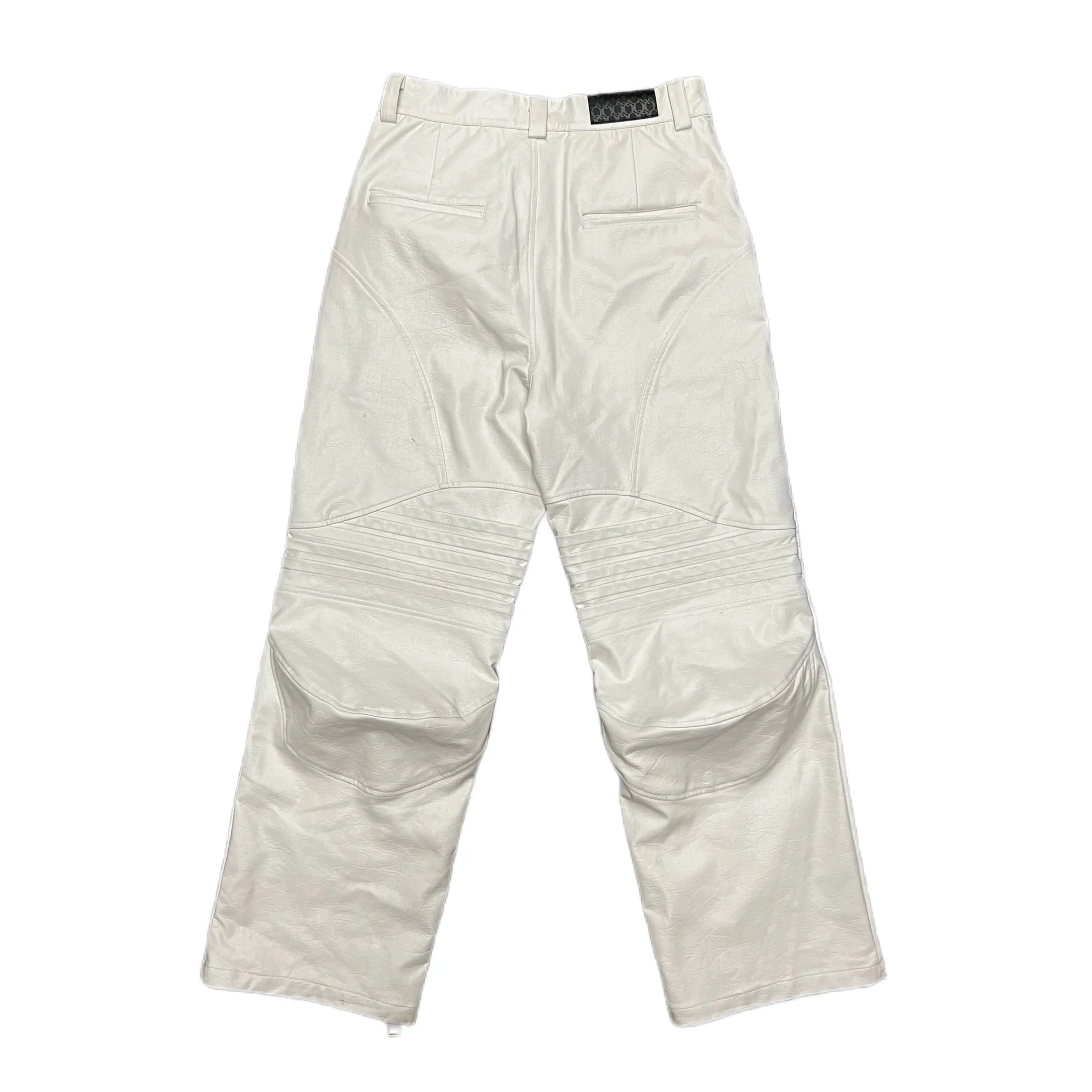 QAOS® Leather Pants QUIROZ in White