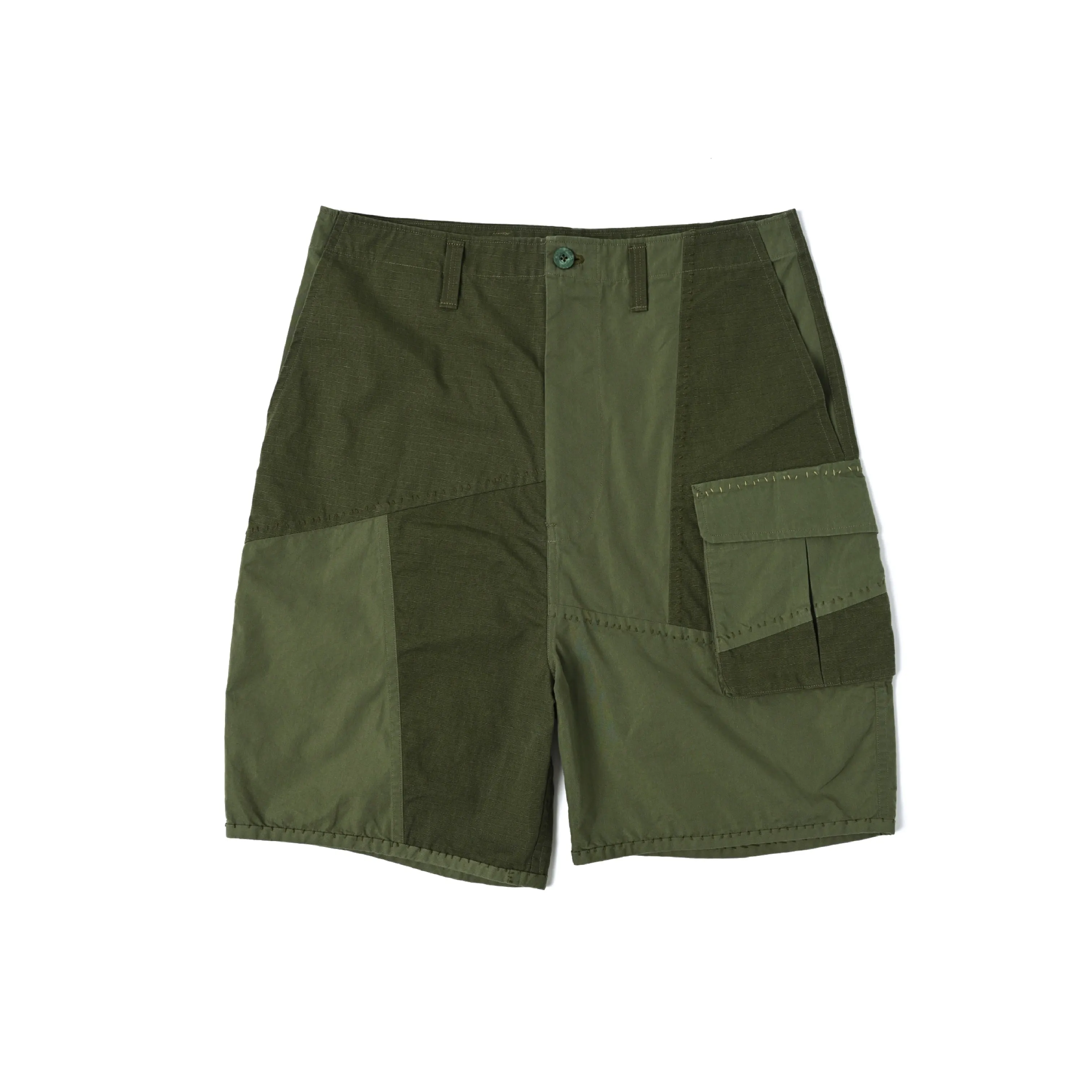 "KYOTO EXCLUSIVE" OHARIKO ARMY PATCHWORK SHORTS