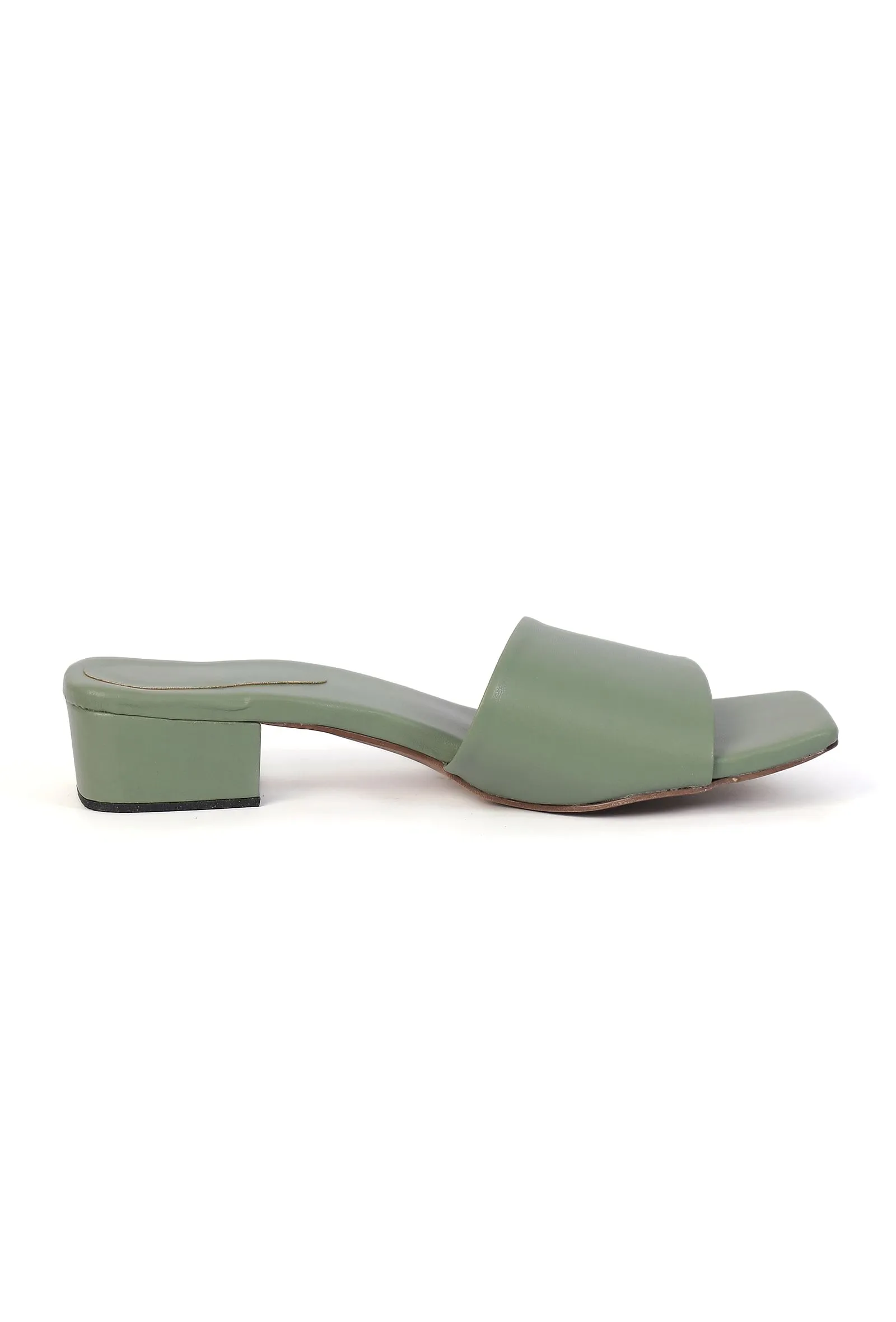 Sage Green Cruelty Free Leather Heels