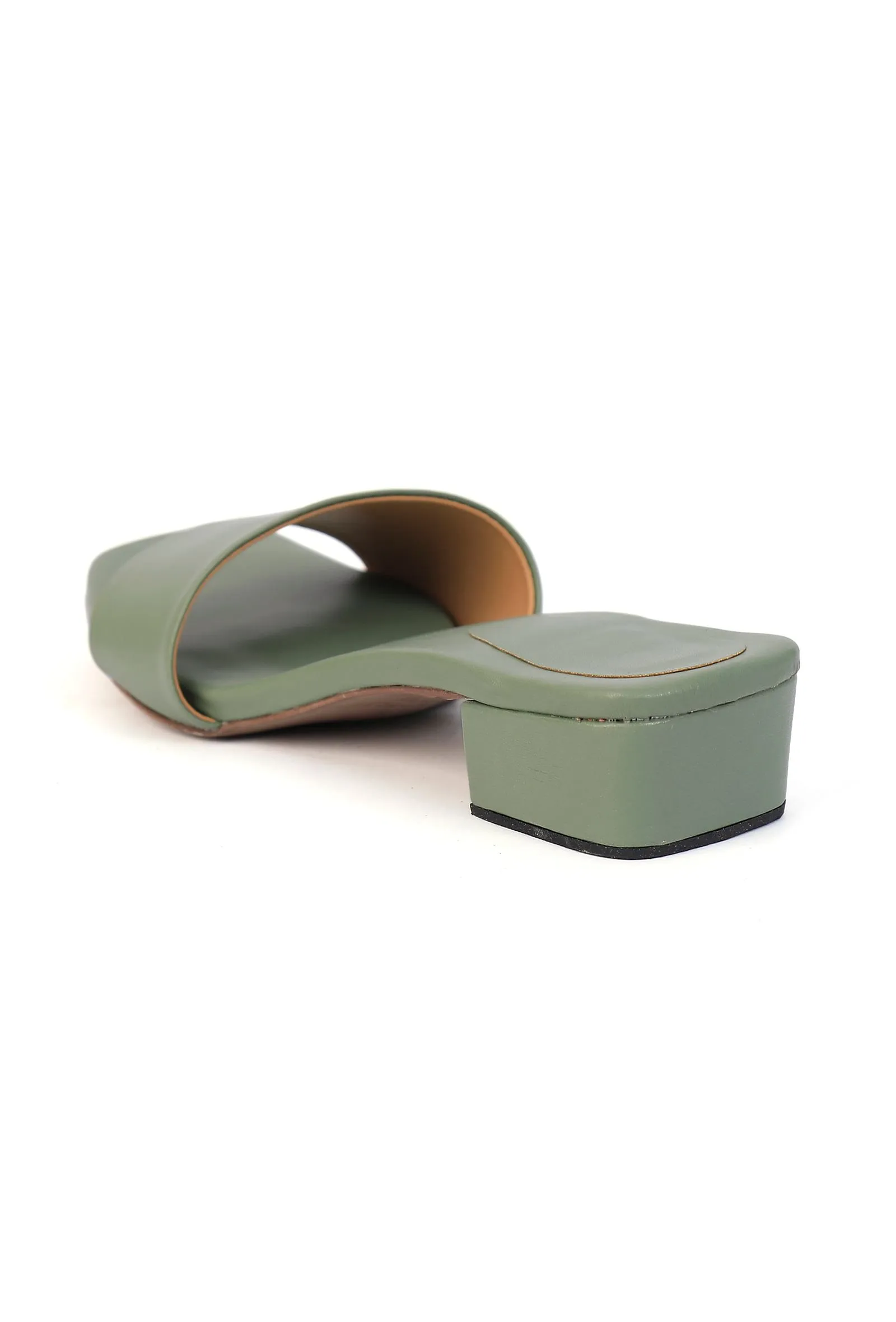 Sage Green Cruelty Free Leather Heels