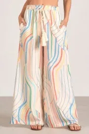 Santa Barbara Multi Stripe Wide Leg Pant