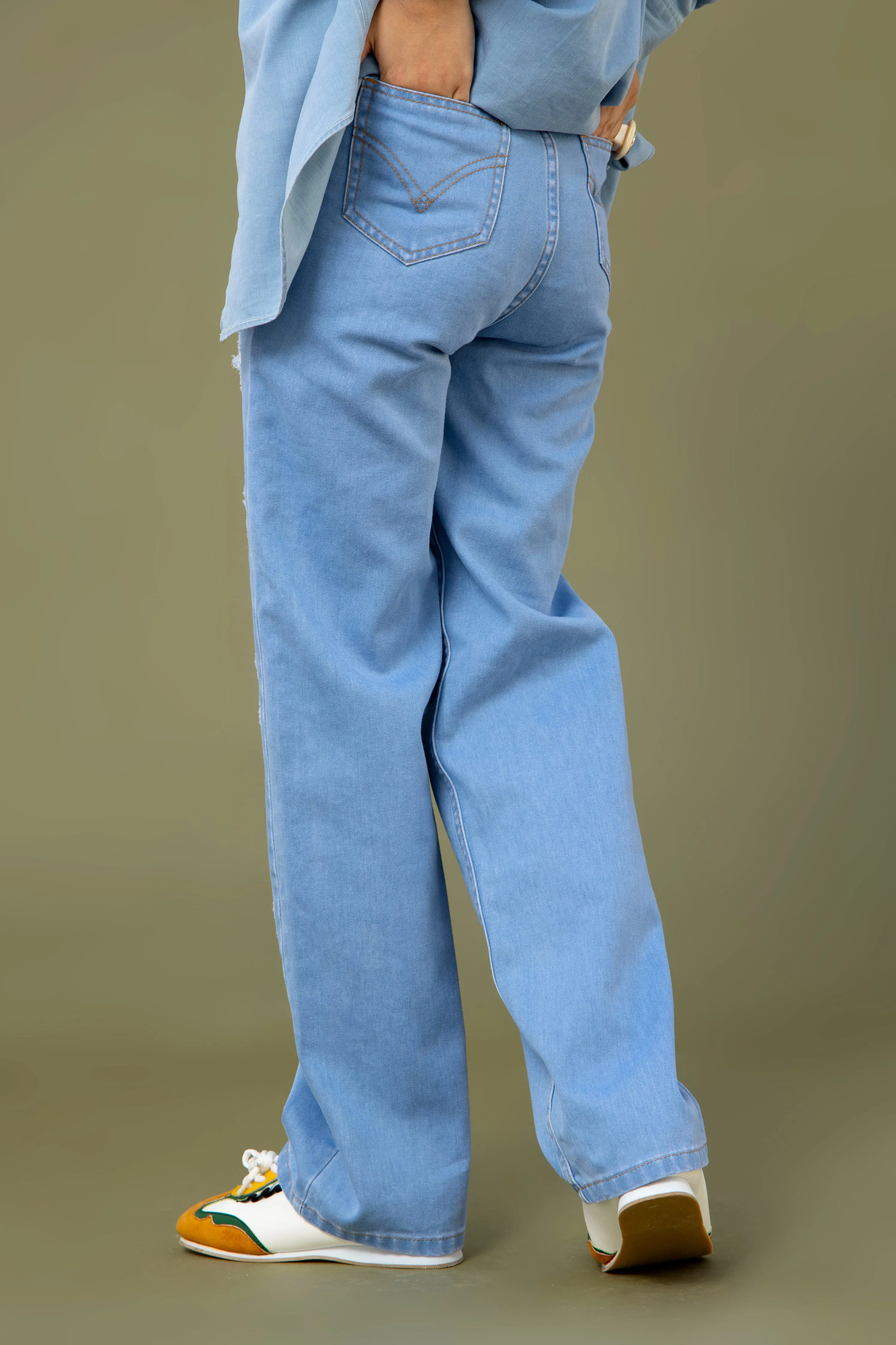 Shabby chic Denim pants