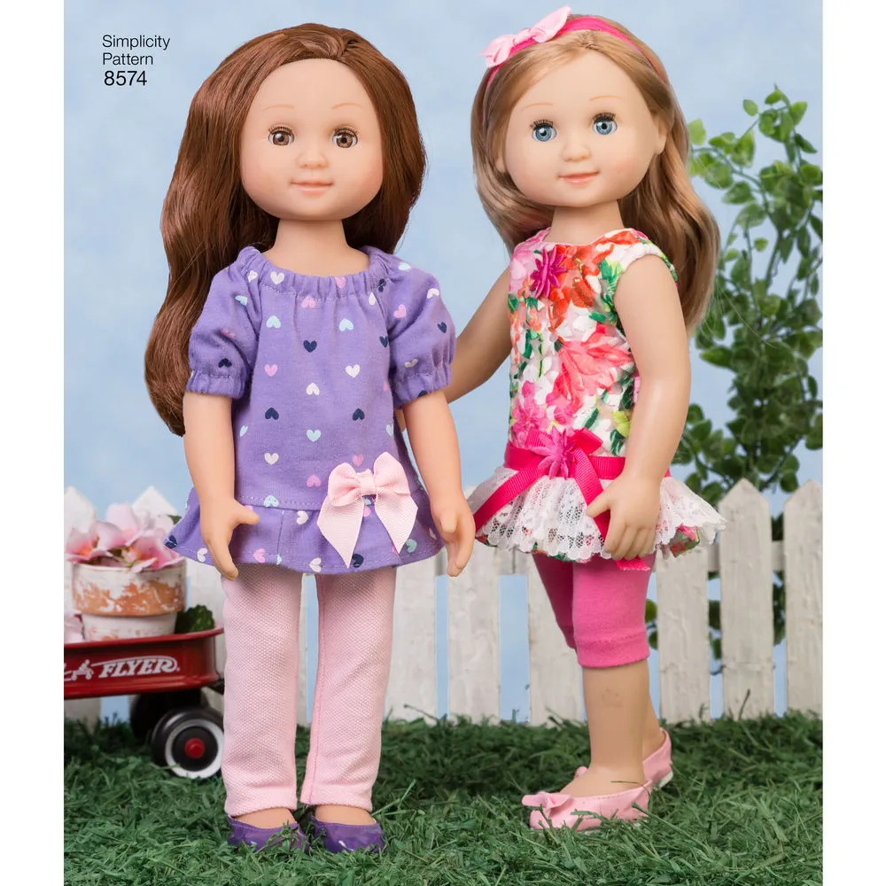 Simplicity Pattern S8574 14" Doll Clothes