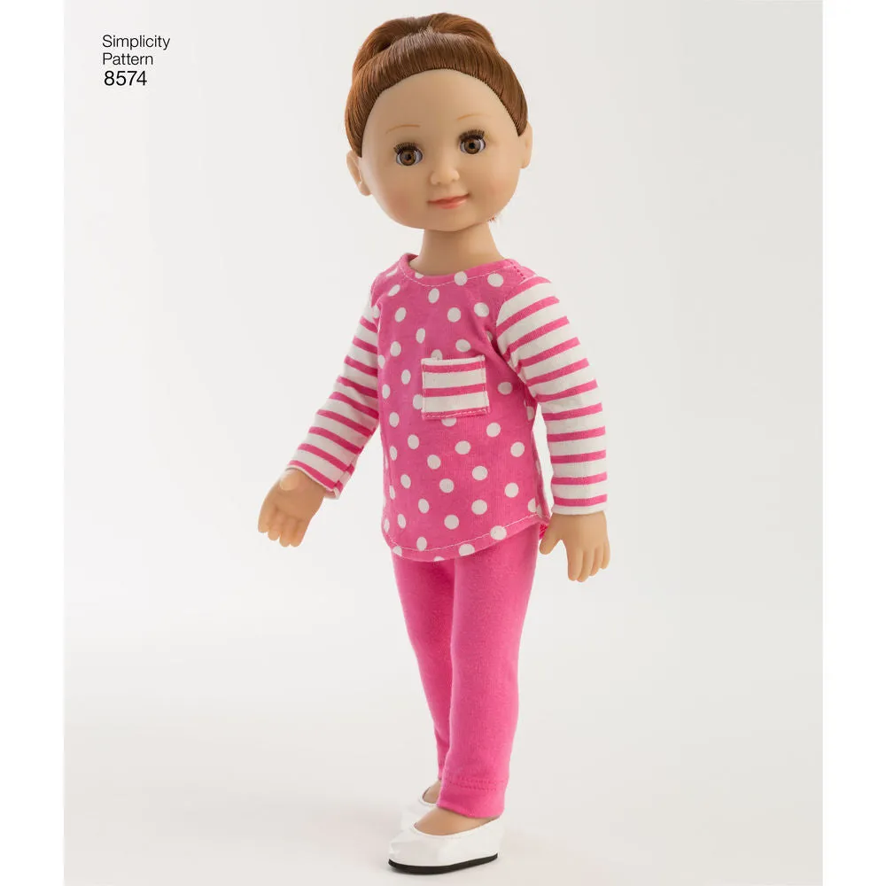 Simplicity Pattern S8574 14" Doll Clothes