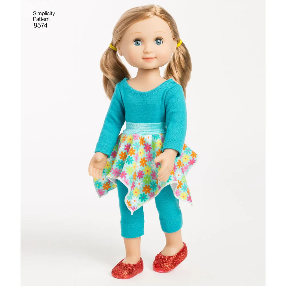 Simplicity Pattern S8574 14" Doll Clothes