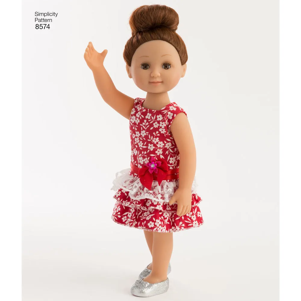 Simplicity Pattern S8574 14" Doll Clothes