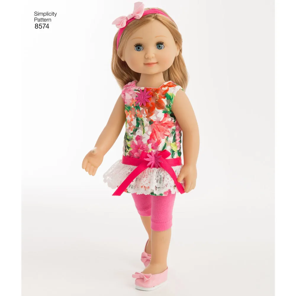 Simplicity Pattern S8574 14" Doll Clothes