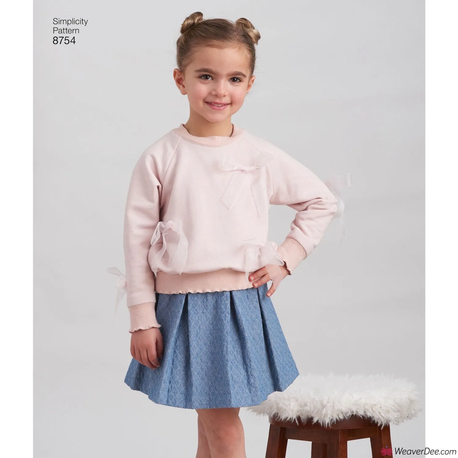 Simplicity Pattern S8754 Children's Pants, Skirt & Sweatshirts