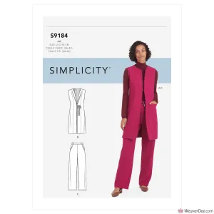 Simplicity Pattern S9184 Misses' & Women's Vest & Pants