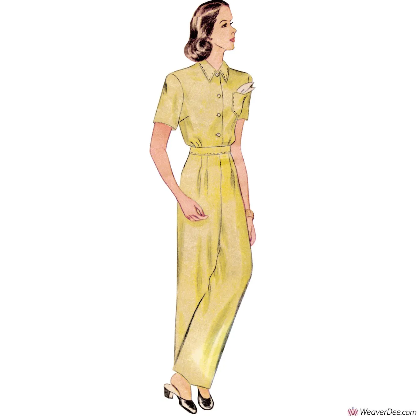 Simplicity Pattern S9635 Vintage 1940s Lounge Top & Pants