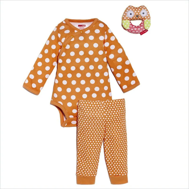 Skip Hop Layette Pop Prints Playwear Set in Dots Tangerine